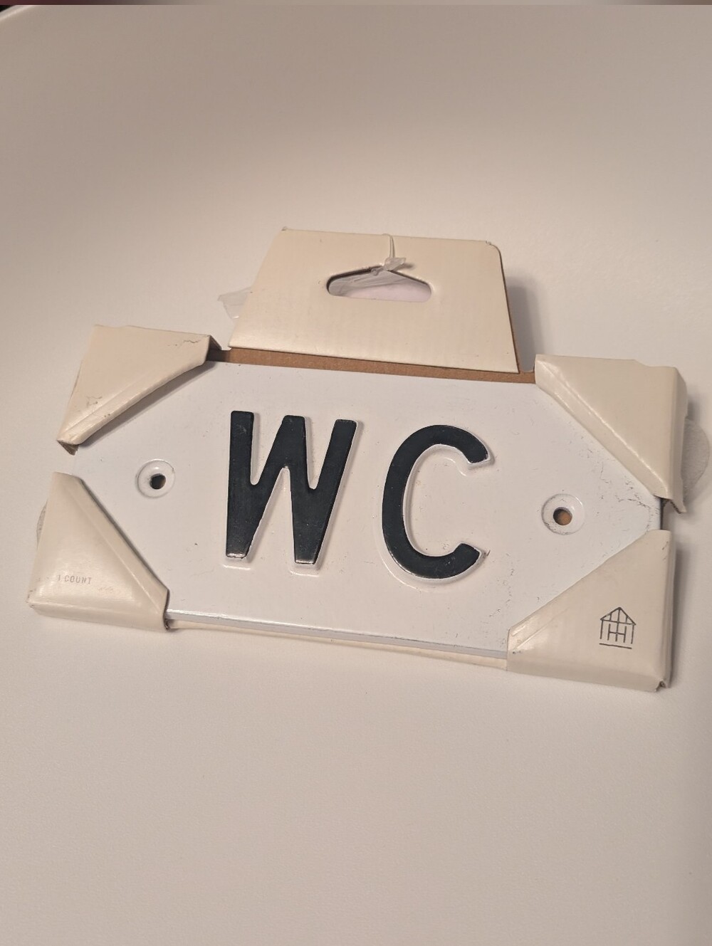 White WC Wall Sign - Hearth & Home